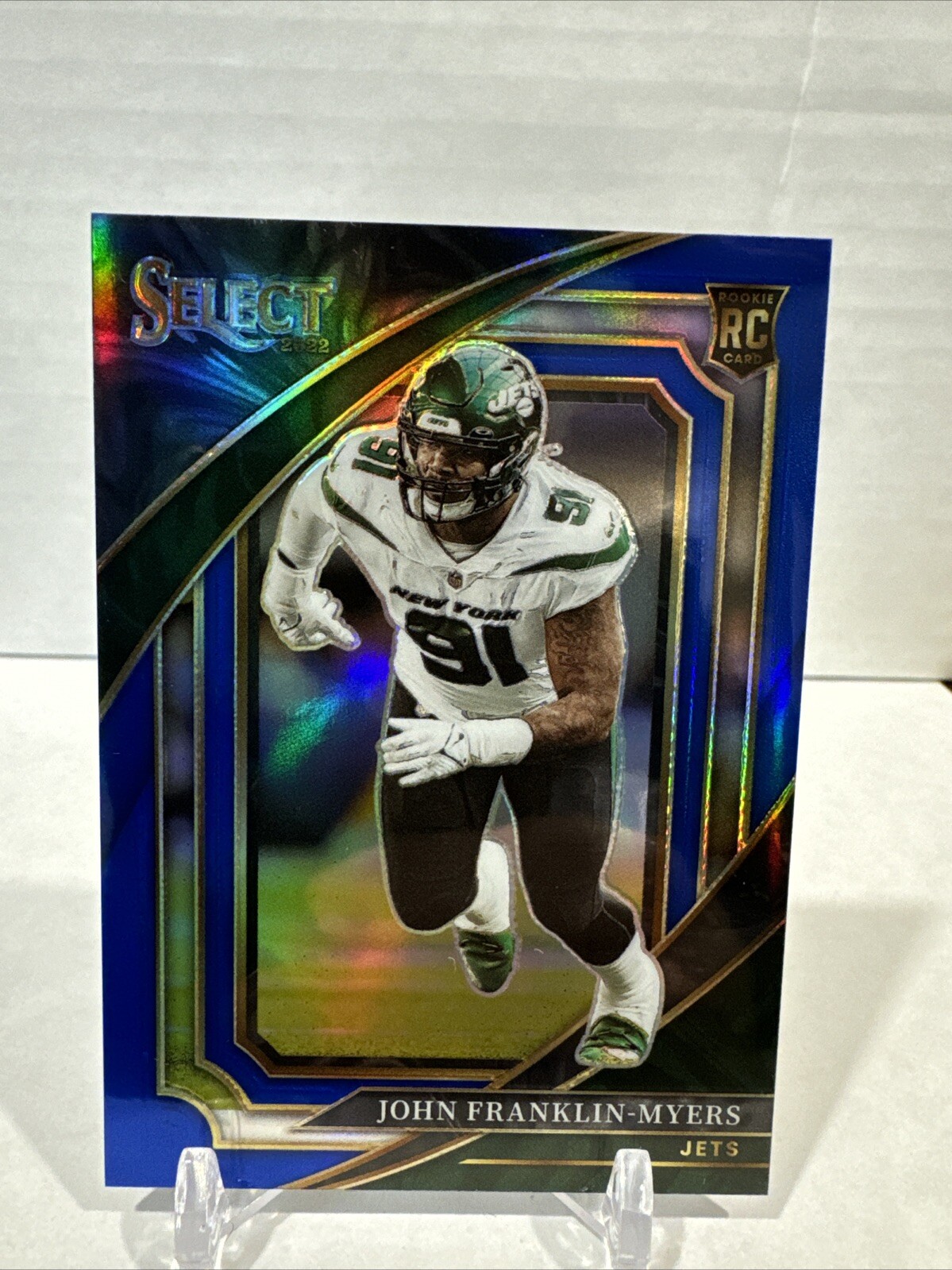2022 Panini Select Suite Level Blue Prizm /99 John Franklin-Myers #393 Rookie RC