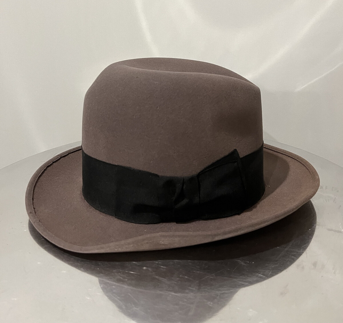 Vintage Homburg Hat Brooks Brothers Grey Made England Knox New