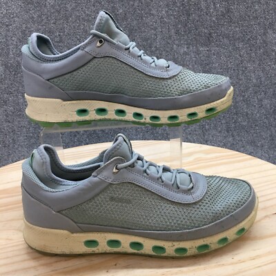 Ecco Shoes Womens Cool Sneakers Blue Mesh Round Toe Low Top