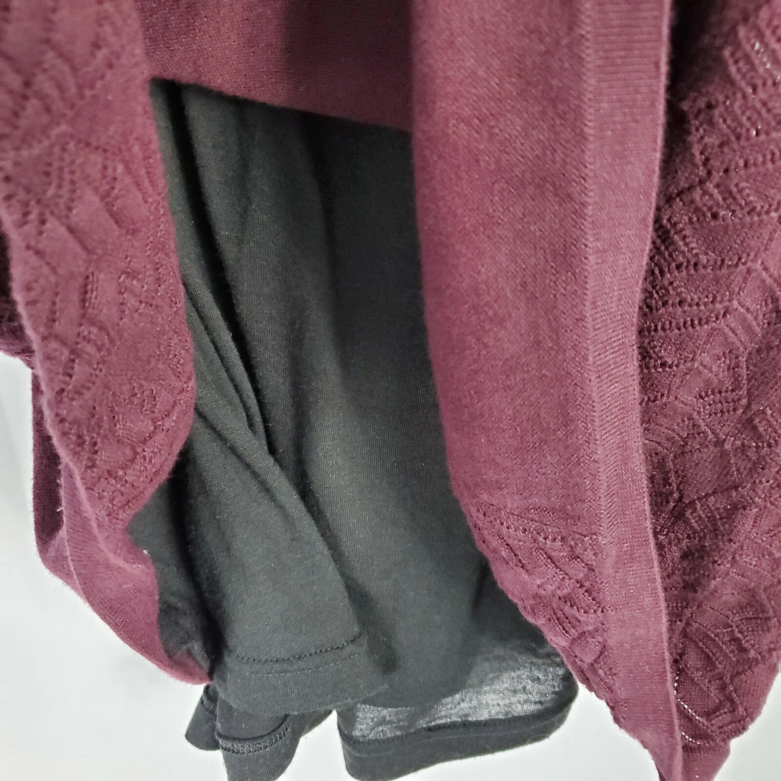 UNDERCOVER Abito donna Victoria's Secret bordeaux manica lunga scollo a scoop maglia taglia media