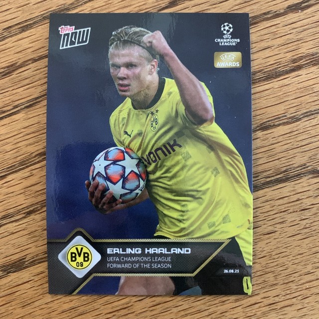 2021 Topps Now UCL UEFA Champions League #010 - Erling Haaland 10 In Hand