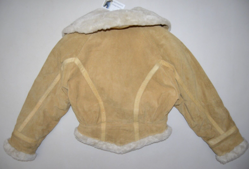 vintage FLYING SHERPA JACKET size small S 8-10 Women Suede Leather Snow BUNNY - Picture 6 of 19