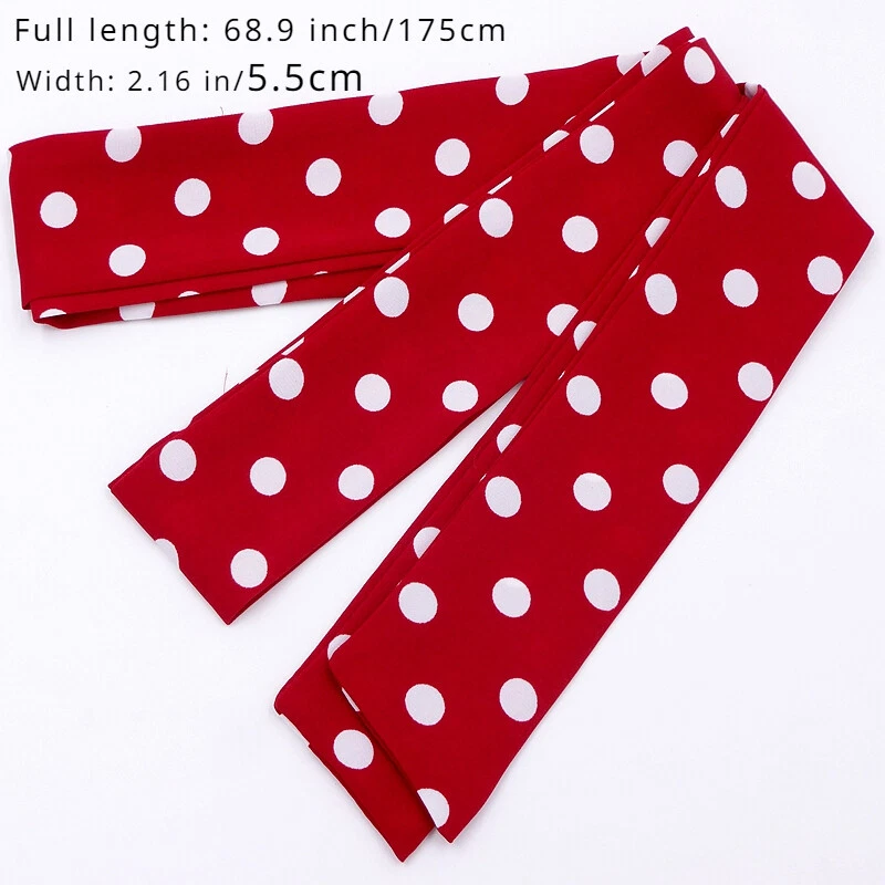 Cinturón de mujer con faja de lunares cincha envolvente cinta para accesorio de vestido Foto 3 de 4