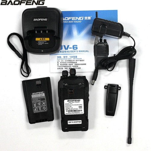 UV-6 Walkie Talkie Hand Transceiver 2-Wege Radio FM Dual Band Radio - Bild 7 von 18