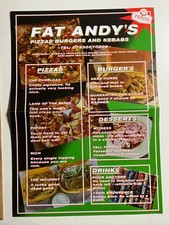 Yard Act - rare ersatz pizza menu mailing list flyer Novelty 2021 Leeds