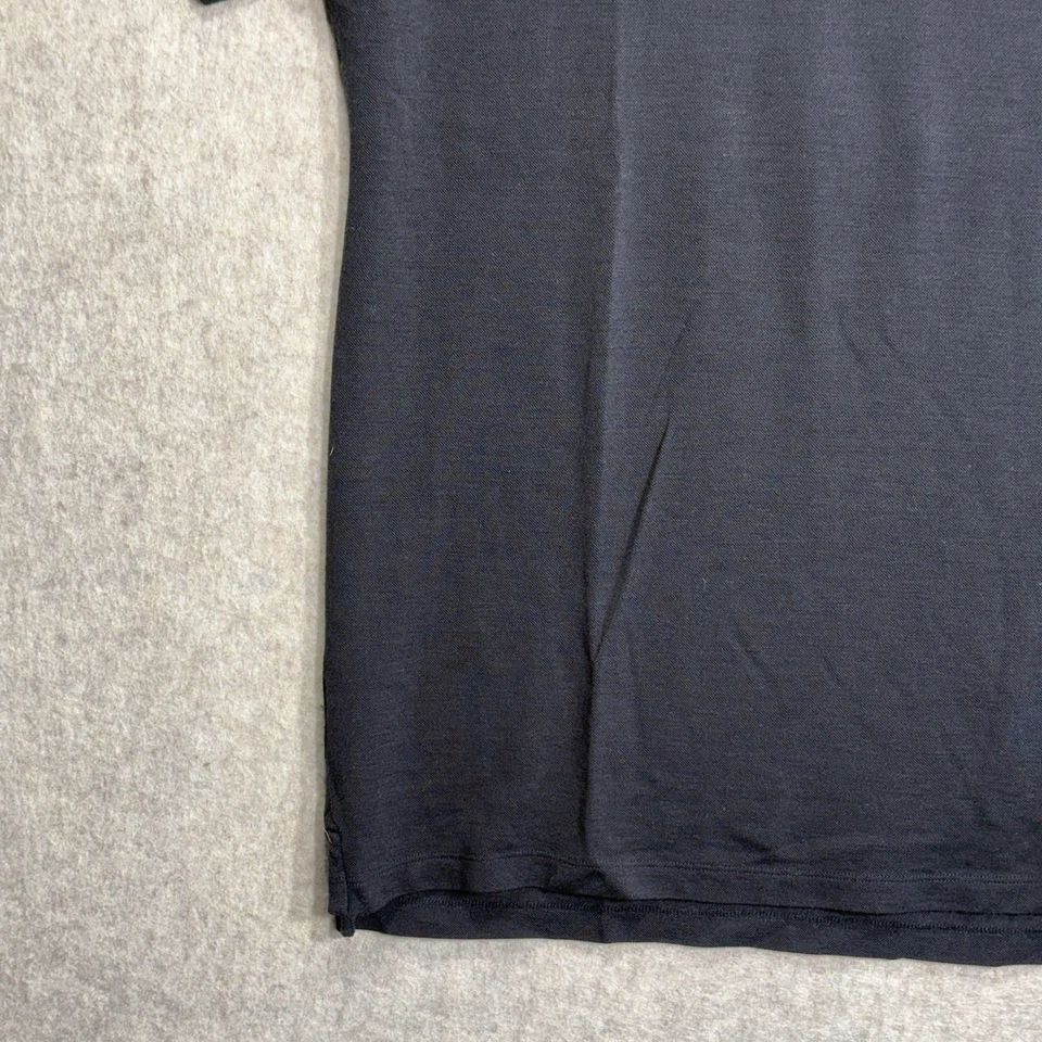 Polo Wool & Prince Signature para hombre talla X-grande negro lana merino Foto 4 de 4