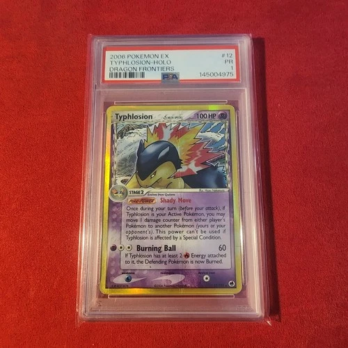 Typhlosion Delta Species Holo PSA 1 Poor EX Dragon Frontiers #12