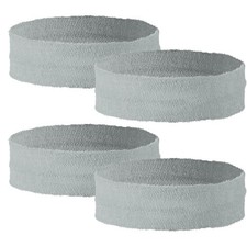 Sweat Absorbing Head Band, 4Pcs Nylon/Cotton Gray