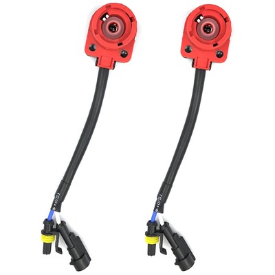 2pcs D2S D2R D2C Xenon HID Bulb/Kit Socket AMP Wire Cable Plug Adapter Connec...