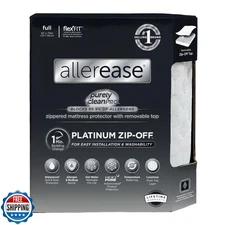 AllerEase Platinum Zip-Off Top Waterproof Mattress Protector Full
