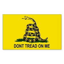 CafePress Gadsden Flag Rectangle Bumper Sticker Car Decal 295063082 