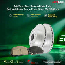 Front Disc Rotors+Brake Pads for Land Rover Range Rover Sport L320 05-13 350mm