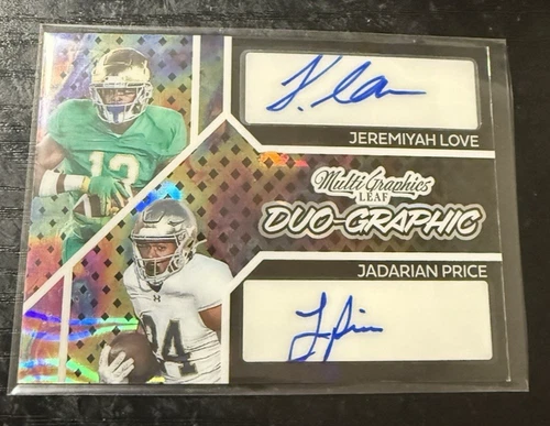 2024 Leaf Eclectic Duo-Graphic Lava Auto 1/2 Jeremiyah Love/Jadarian Price