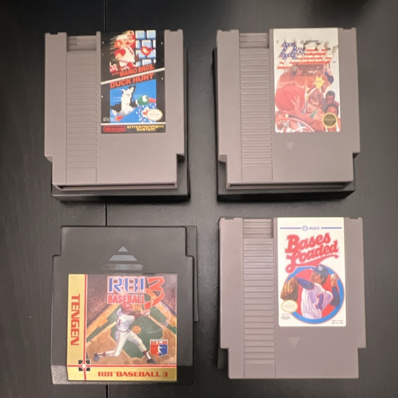 Nintendo NES Game Lot Double Dribble Mario Bros/Duck Hunt RBI Bball 3 Bases Load
