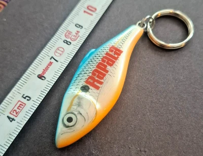 vintage Rapala Finland fishing lure bait logo bag tag fish charm keychain - Bild 1 von 2