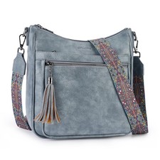 Crossbody Bags for Trendy,Vegan Leather Medium Hobo Purse with Tassel Lightwe...