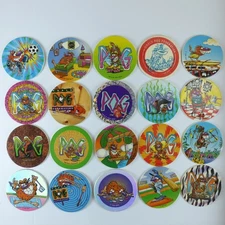 Lot of 20 POGMAN Pogs from 1994 The World Pog Federation Authentic POG Brand WPF