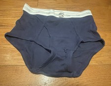 Lee Vintage Full Rise Men's Briefs Large 36 38 Navy Blue Underwear VR3