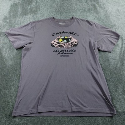 Carhartt Shirt Mens Large Faded Purple Cotton Fortune Graphic Top