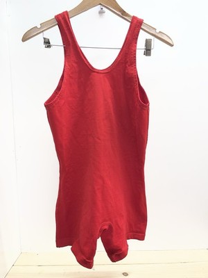 Medalist Sand Knit Vintage Wrestling Singlet Powerlifting Sz M Red