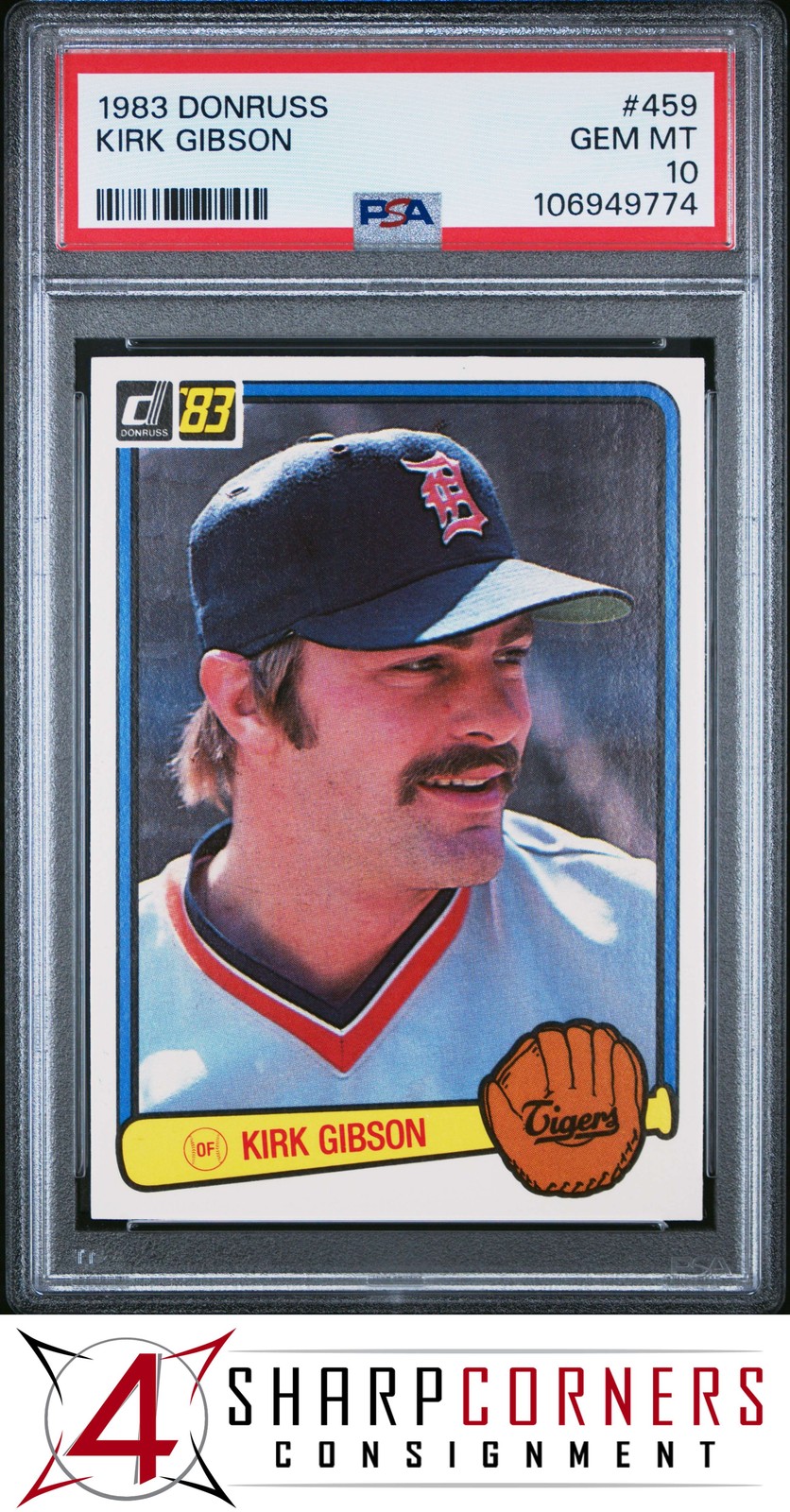 1983 DONRUSS #459 KIRK GIBSON TIGERS PSA 10