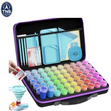 60 Slots Storage Container for Diamond Art Kits Portable Bead Organizer with ...