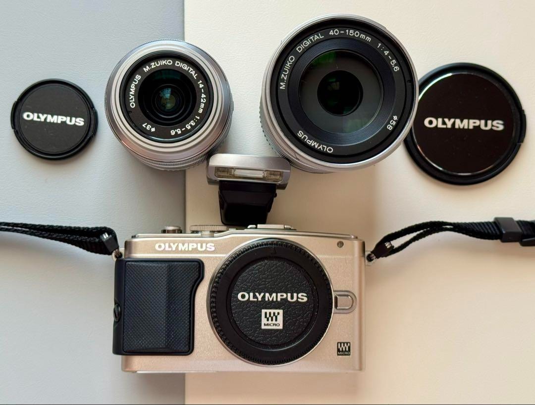 デジタルカメラ OLYMPUS PEN Lite E-PL6+14-42mm/40-150mm Amazon.com : Olympus Mirrorless SLR E-PL6 with ED 14-42mm f/3.5