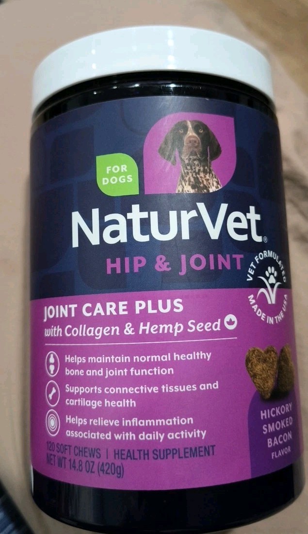 NaturVet Hemp Advanced Joint Health Dog Supplement Soft Chws