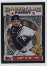 2020 Topps Finest Flashbacks Black Refractor 15/25 Jake Rogers #25 0s9t