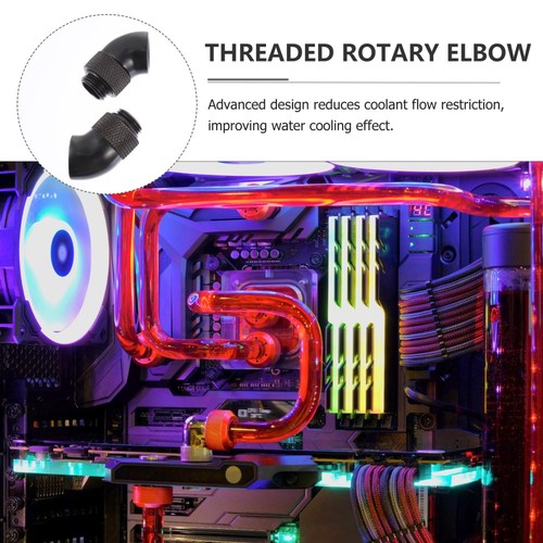 2 PCS Computer Water-cooled Elbow Cooling Fittings Kit Plug System - Afbeelding 4 van 12