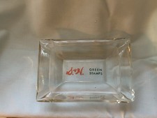 S&H Green Stamps Clear Glass Advertising Tray