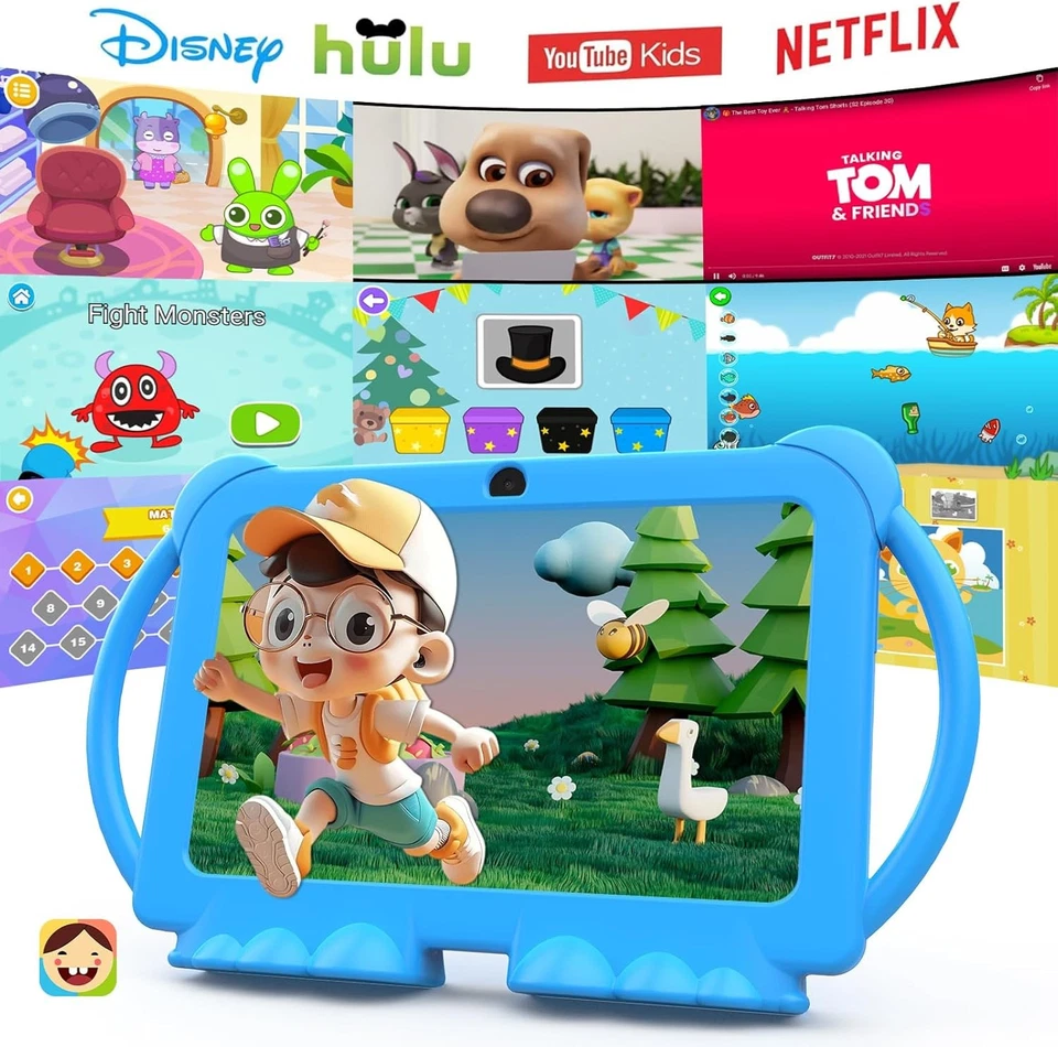 Kids Tablet 7'' Android 12 for Kids 4GB+32GB Parental Control Educational Games - Image 2 of 4