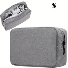 Portable Travel Electronics Organizer Case for USB Cables Chargers Headphones
