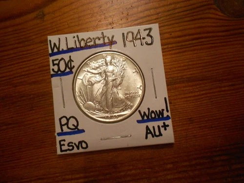 1943 Walking Liberty Silver Half Dollar AU+ BLAZER!!!! PQ!!!! LUSTER++++++