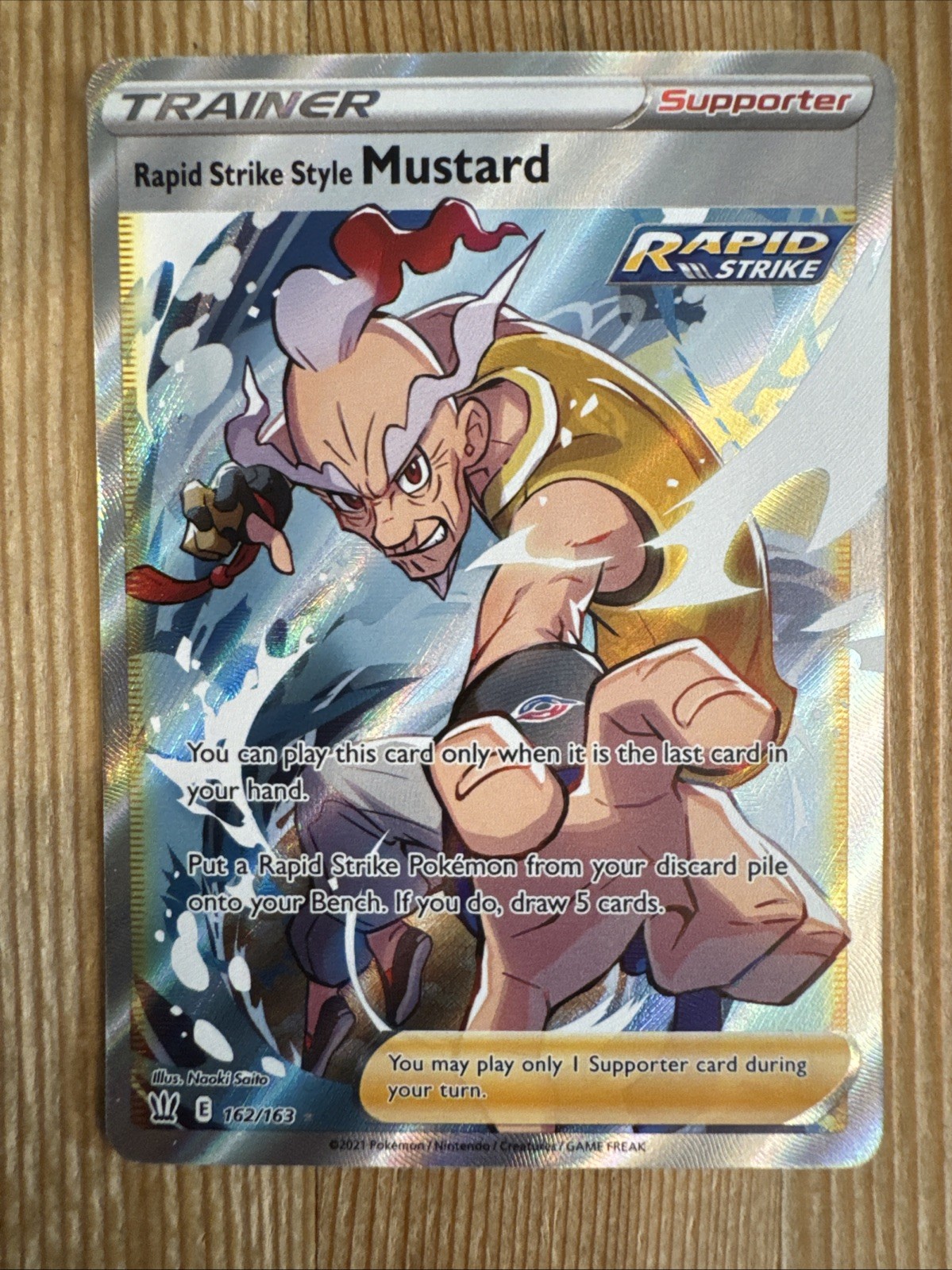 Rapid Strike Style Mustard - 162/163 - Pokemon Battle Styles Ultra Rare Card NM