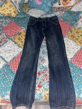 Wrangler 20x Boys Bootcut Jeans Sz 16 Slim Adjustable Waist Rope Stitched Seams