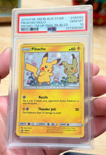 PSA 10 POKEMON 2019 PIKACHU SM BLACK STAR TEAM UP HOLO PROMO INGLESE SM162