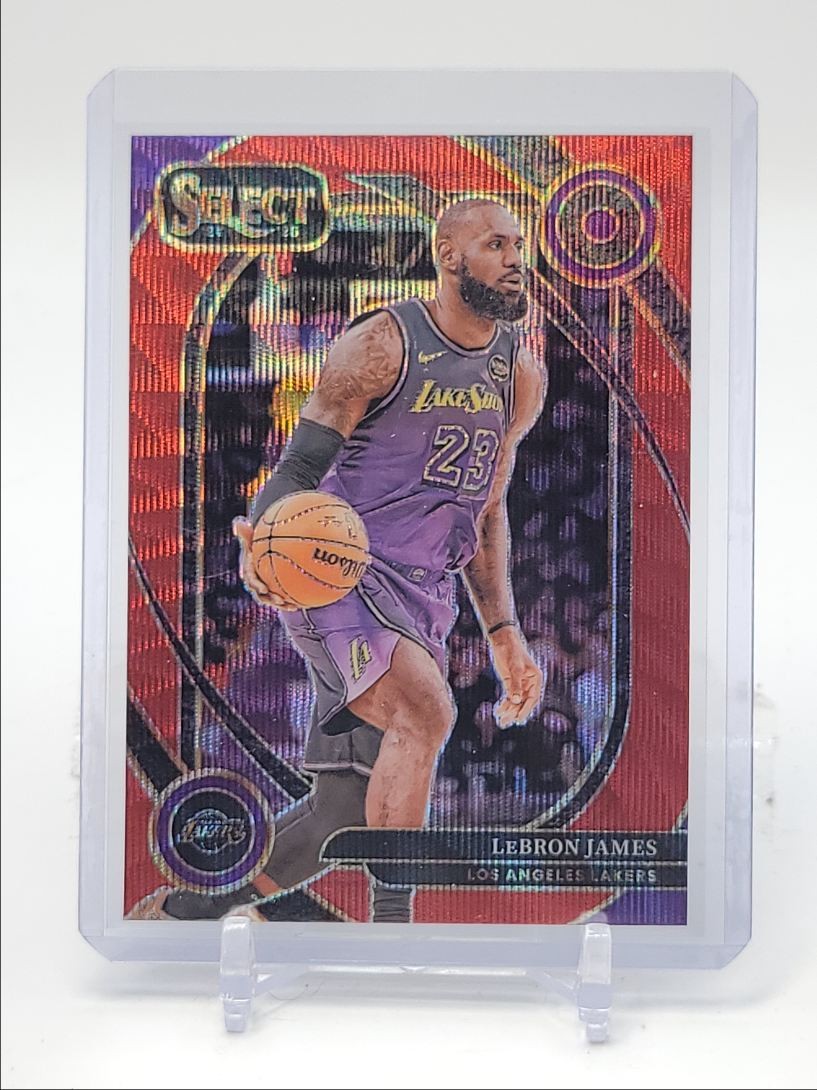 LEBRON JAMES 2024-25 SELECT COURTSIDE RED WAVE PRIZM LAKERS Q5722
