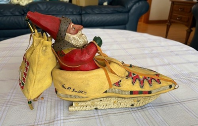 #ad Leo Smith III RARE Great Plains Santa Folk Art Midwest of Cannon #1112 5000 $125.00