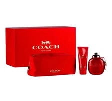 Coach Love 3pc Gift Set For Women With 3oz Edp+3.4oz Body Lotion + Pouch