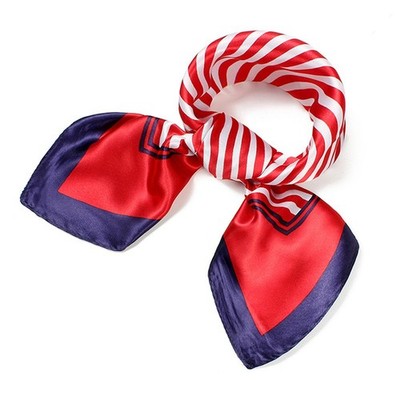 Womens 23.6 inch Satin Silk Feeling Formal Square Neck Scarf Head Hair Wraps ...