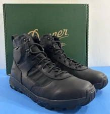 NIB 10 EE MENS DANNER SONIC 6" WATERPROOF SIDE ZIP BLACK BOOTS 24430