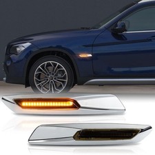 Led Seiten Blinker Smoke CHROM passend für BMW 1er E81 E82 E87 E88 | X1 E84