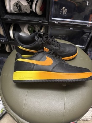 Size 11.5 Air Force 1 Low black  Orange peel