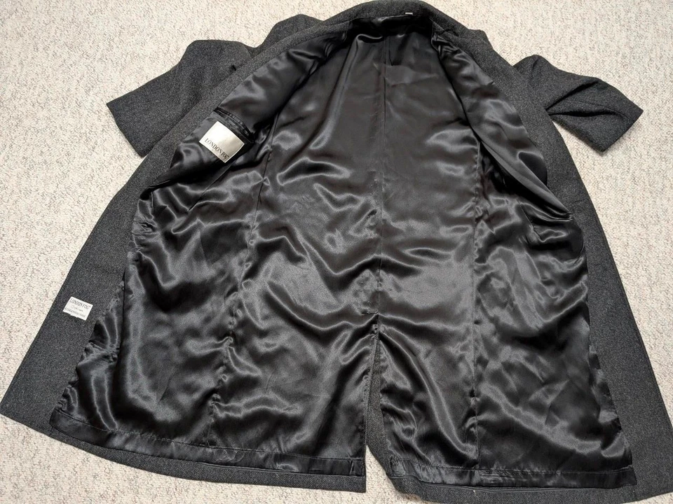 Abrigo TWEED vintage ESPIGA tejido lana 42S negro carbón DONEGAL inglés Foto 4 de 4