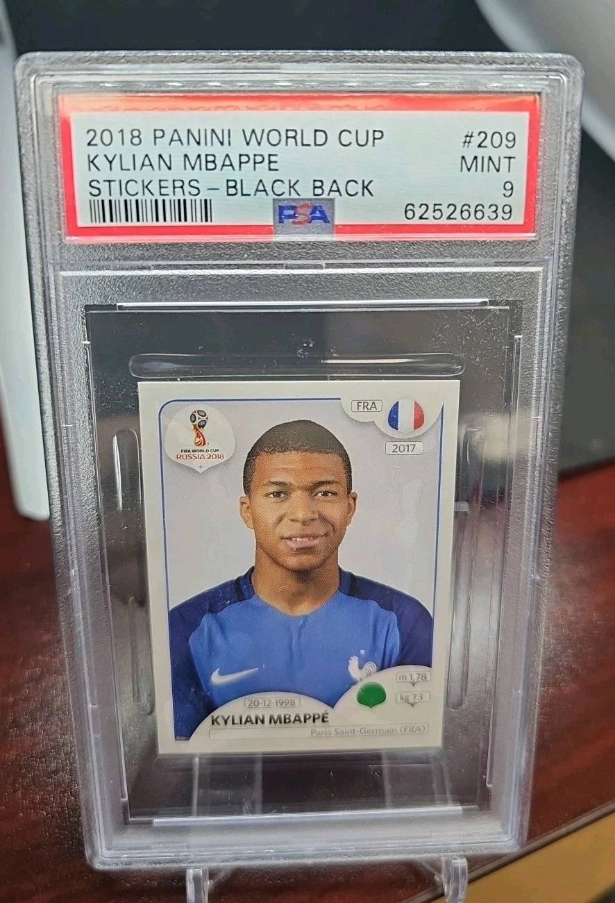 Deal for 2018 Panini World Cup: Russia Stickers "Made in Italy" Kylian Mbappe #209 PSA 10