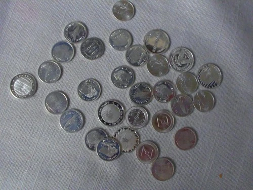 Lot of 30-1 Gram .999 Fine Silver Rounds Different Designs (LOT G)