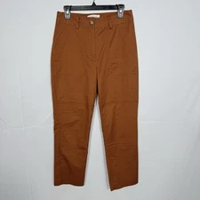 Derek Lam 10 Crosby Pants Womens 6 Orange Boho Casual Utility Office Wear City