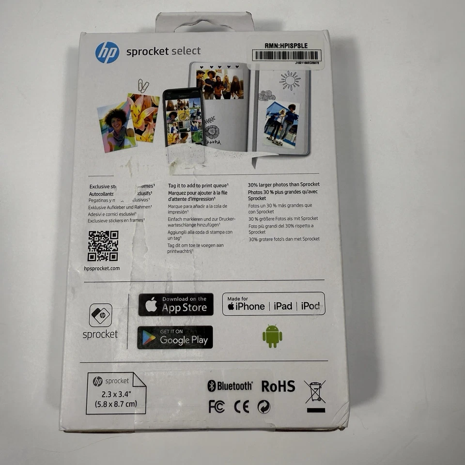 HP Sprocket Select Portable Printer, 2.3x3.4" Instant Photo Printer - Eclipse - Image 4 of 4