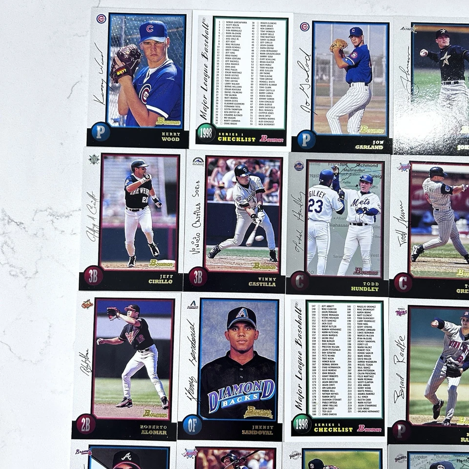 Lote de 25 cartões de beisebol Bowman 1998 estrelas Roberto Alomar Rafael Palmeiro - Imagem 2 de 4